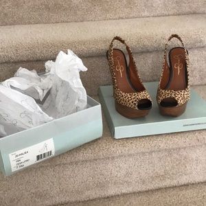 Jessica Simpson leopard heels